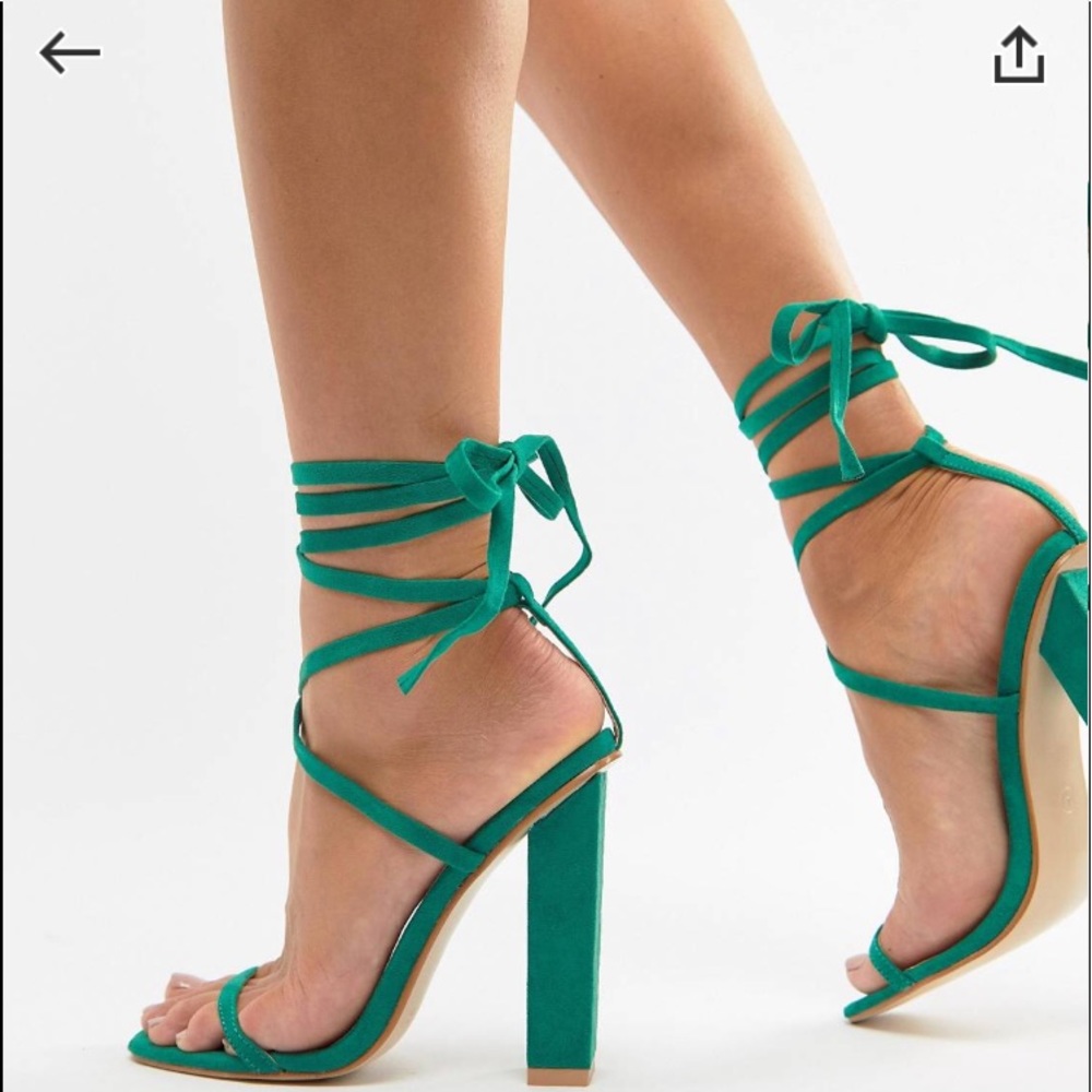 Green lace ups
